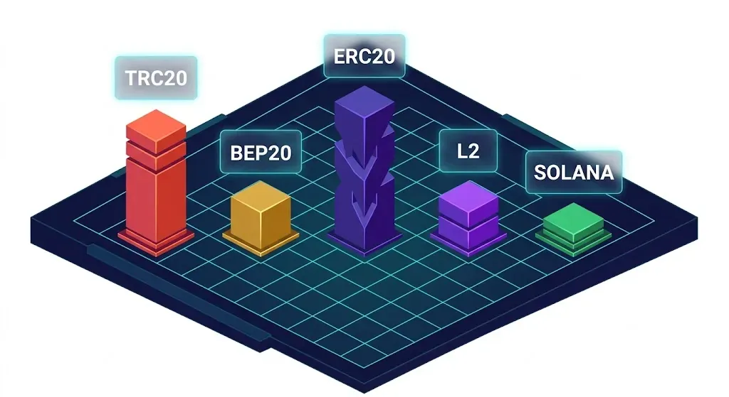Five major blockchain networks compared