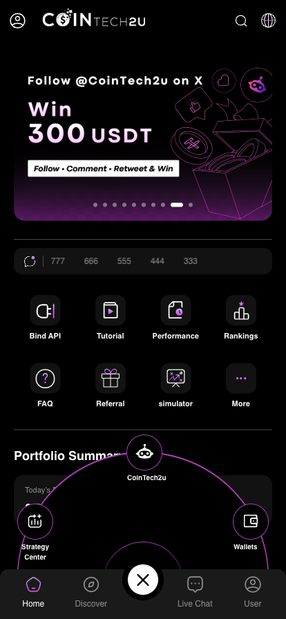 Opening the Strategy Center from the bottom navigation